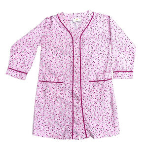 Stan Herman Pink Floral Waffle Knit Nightgown Medium